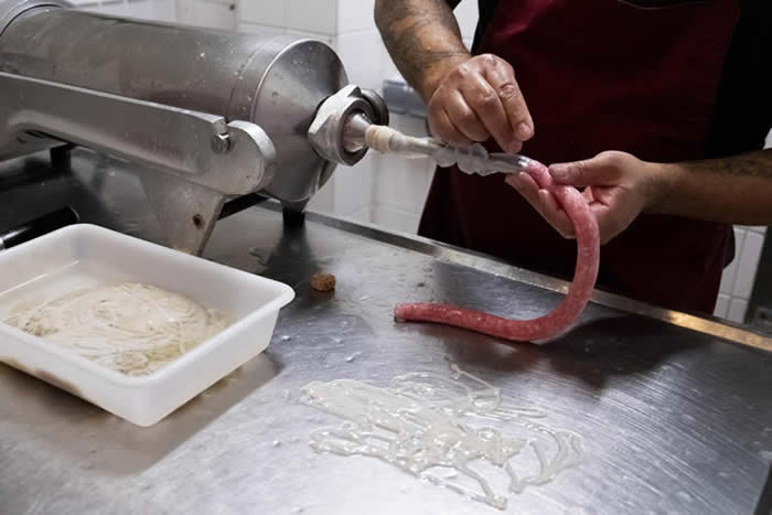 Carnicería preparación chorizo